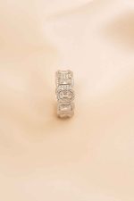 925 Ayar Gümüş Baget Tamtur Yüzük Baget Taşlı Yüzük Silver - Görsel 4