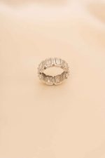 925 Ayar Gümüş Baget Tamtur Yüzük Baget Taşlı Yüzük Silver - Görsel 6