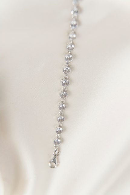 Zirkon Taşlı Suyolu Bileklik 925 Ayar Gümüş Bileklik Silver